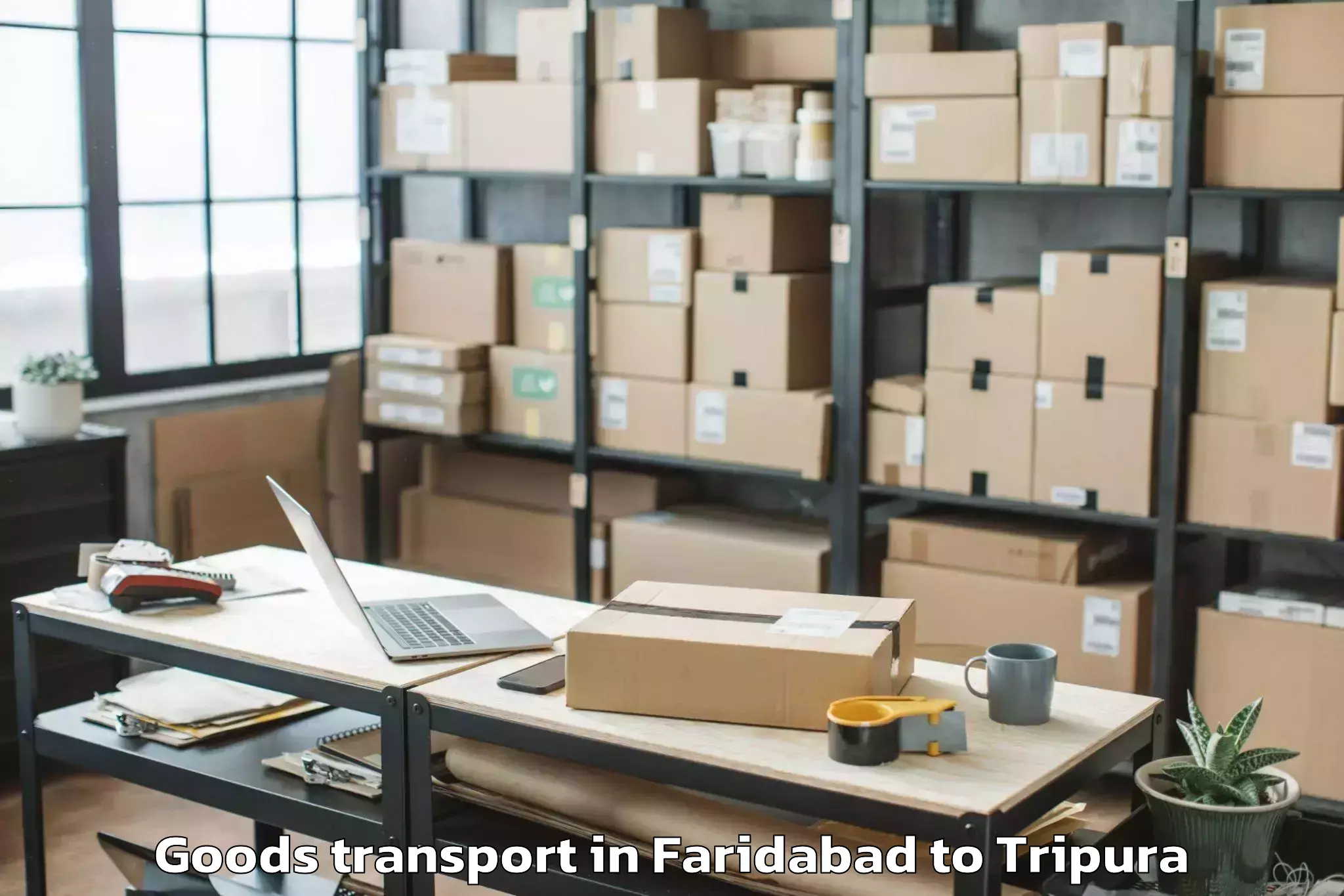 Book Your Faridabad to Damchhara Goods Transport Today